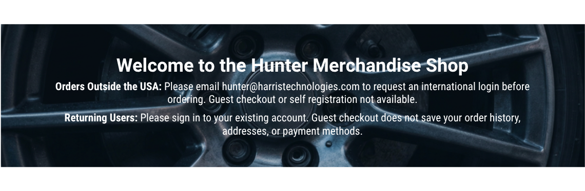 Hunter Engineering Merchandise Shop Hunter Engineering Merchandise Shop